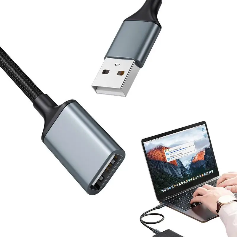 USB Braided Extension Cable 1M 2M 3 Meters Male To Female Computer USB 3.0 Flash Drive Mouse Keyboard Data Connection Cable