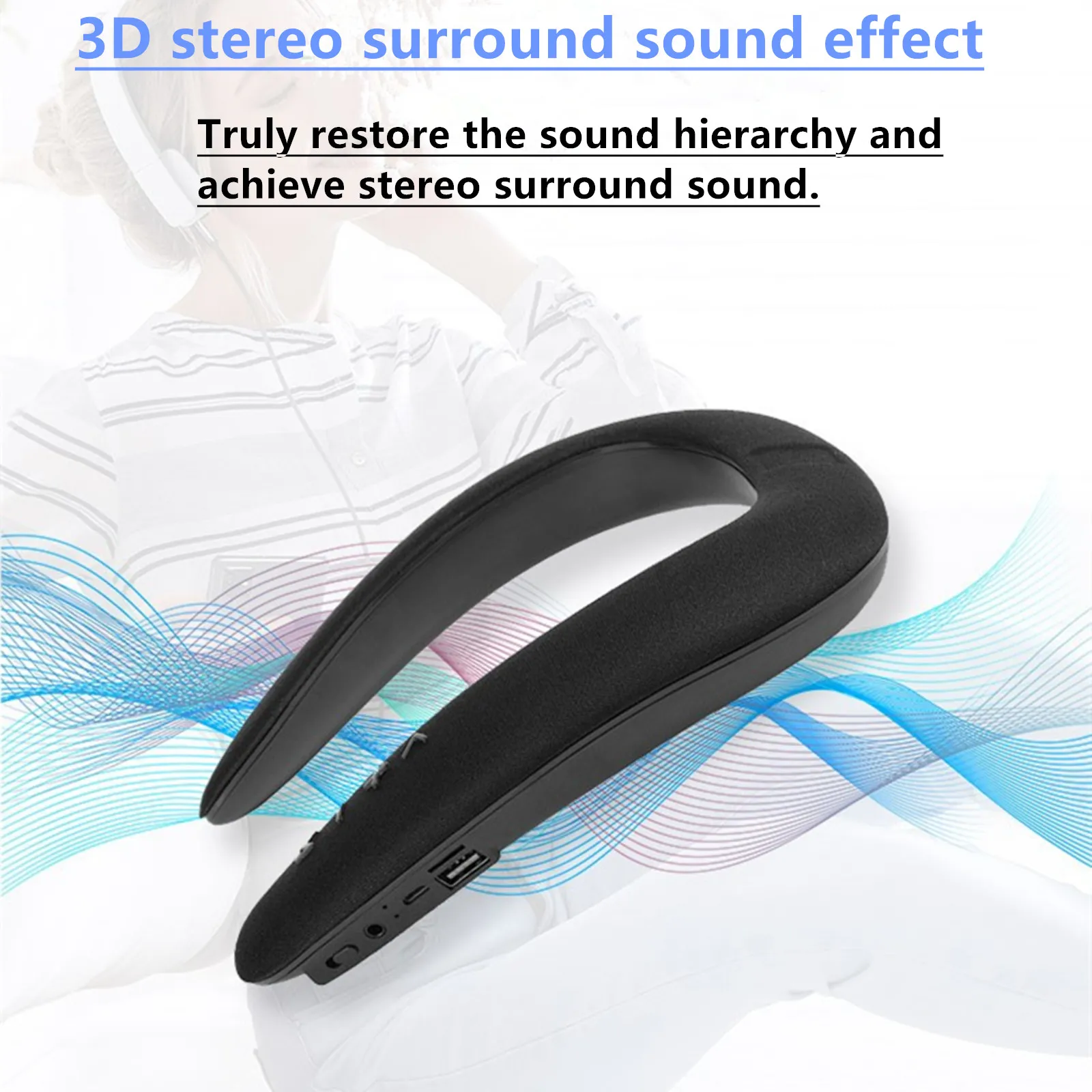 Ngoài Trời Loa Bluetooth Không Dây Điện Thoại Gọi Âm Thanh Nhạc Thể Thao Thẻ TF MP3 Cầu Thủ Pin Sạc Di Động Treo Cổ