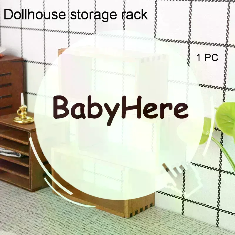 

1 шт. 1:12 Миниатюрный деревянный шкаф для хранения, стеллаж, книжная полка, модель мебели, аксессуары, игрушки для кукольного домика