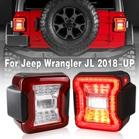 Luces traseras LED para Jeep Wrangler JL 2018 2019 2020 2021 2022, lámpara de freno trasero de coche, señal de giro, accesorios de luz de marcha atrás