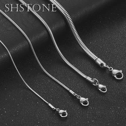 1/2/3mm Classics 925 Sterling Silver Necklace High Quality Round Snake Chain Jewelry Accessory for Men Women