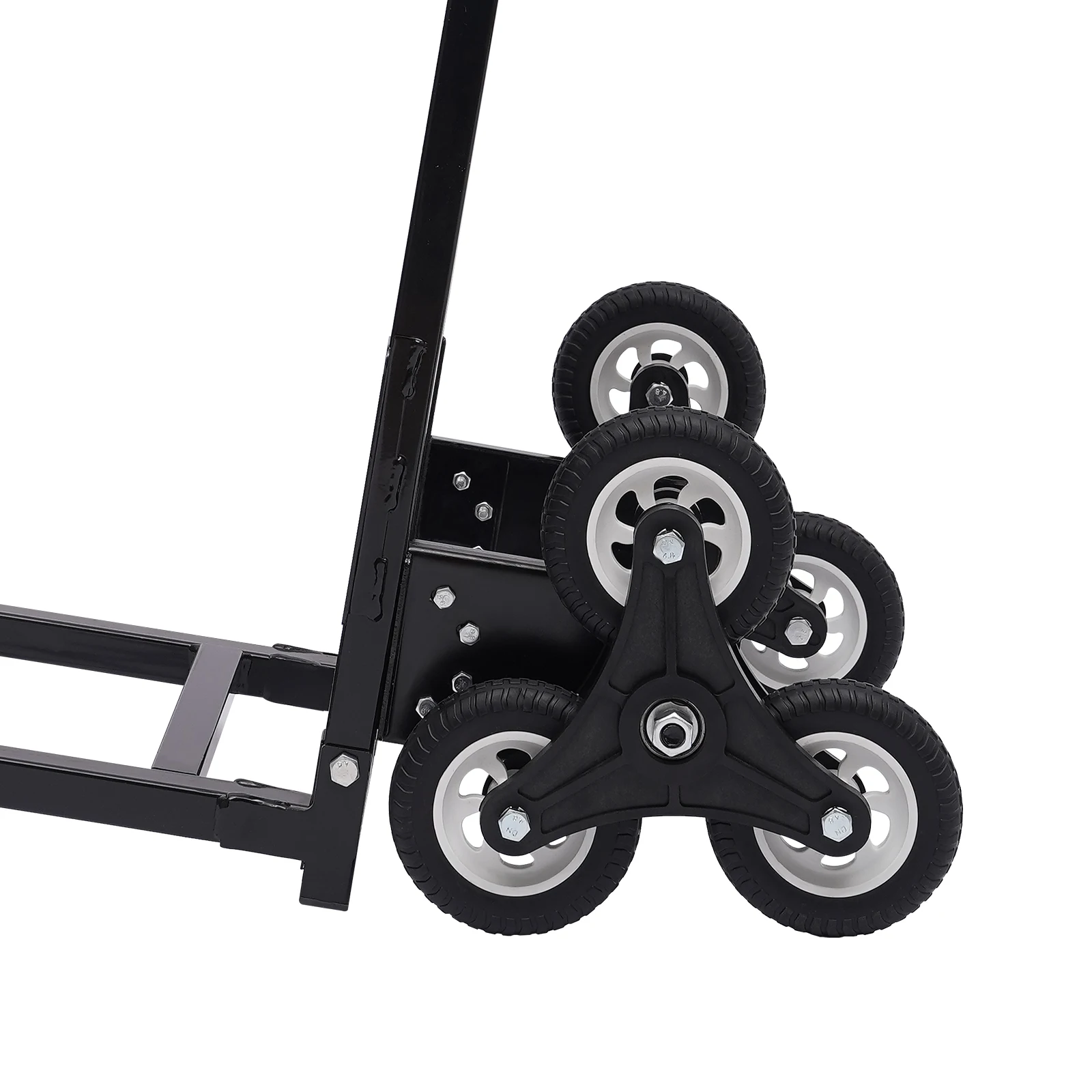 계단 오르기 카트 6륜 접이식 트롤리 460파운드 하중 계단 오르기 핸드 트럭 무거운 물건 이동용