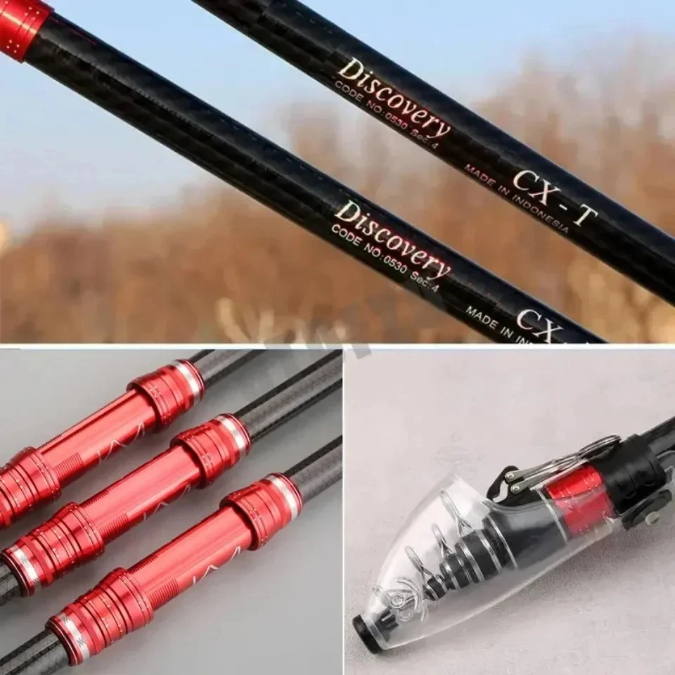 2.7m 3.6m 3.9m 4.5m Telescopic Fishing Pole Heavy Spinning Rod Big Fish 20kg Carbon Fiber Travel Saltwater Freshwater Fishing