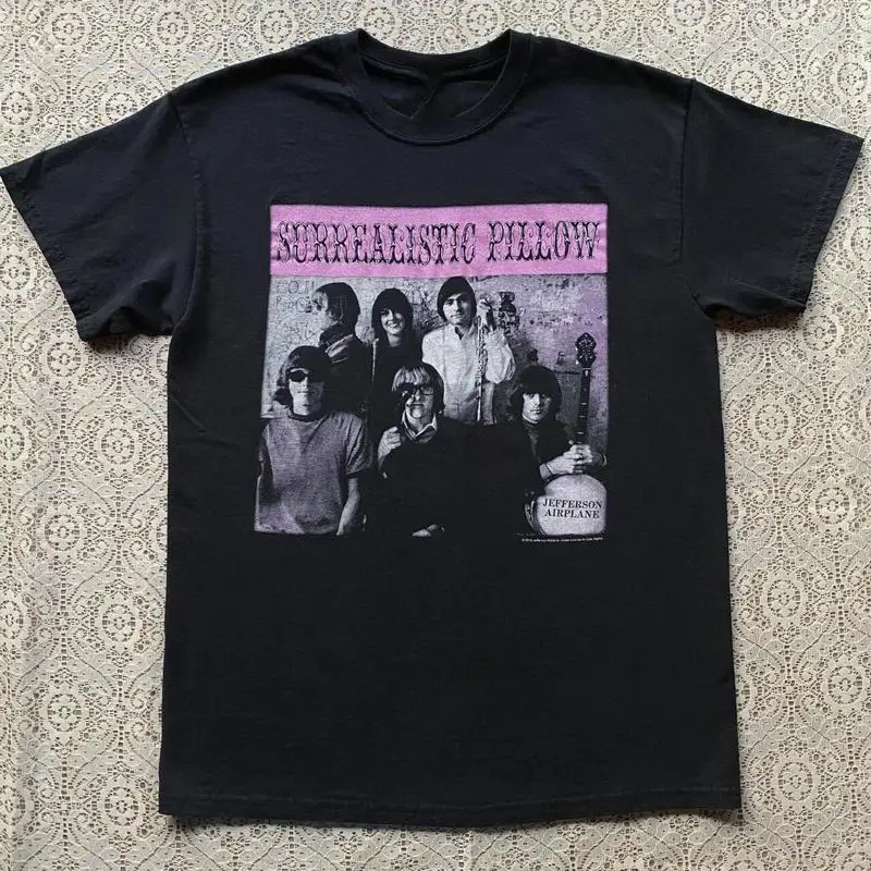 Jefferson Airplane Surrealistic Pillow Black Rock T Shirt 2015 Retro