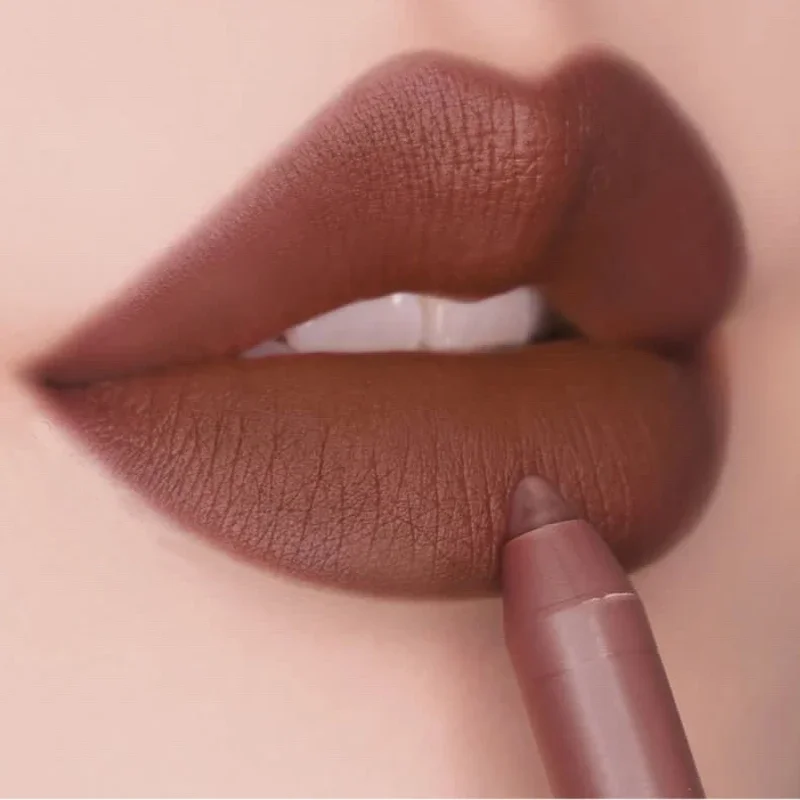 Matte Lipliner Pencil Makeup 6 Colors Waterproof Lasting Sexy Nude Red Brown Velvet Pigments Lipstick Lips Contouring Cosmetics