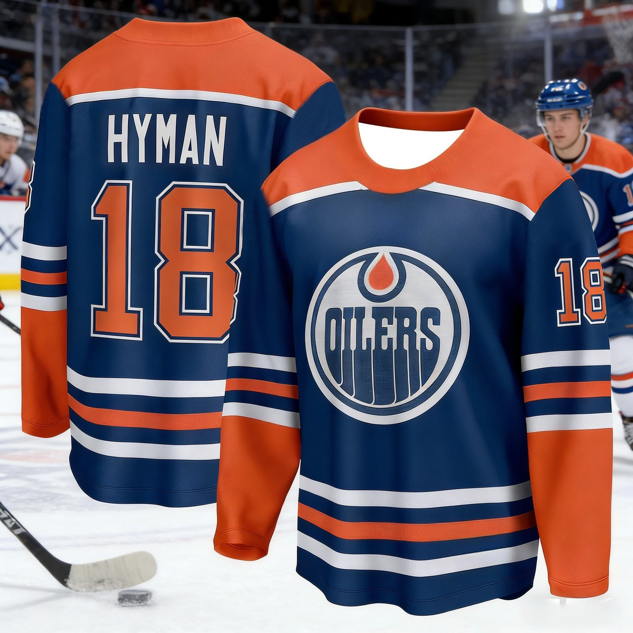 2026 Men's New Canadian Men's Ice Hockey Sport Shirt 3D Print Royal High-Grade Ball Game Long-Sleeved Shirt Kids