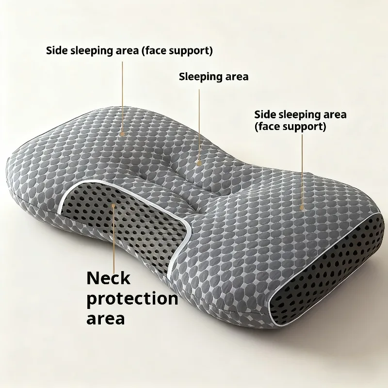 Neck Pillow Help Sleep And Protect The Neck Cervical Orthopedic Household Soybean Fiber SPA Massage Pillow For Sleeping New
