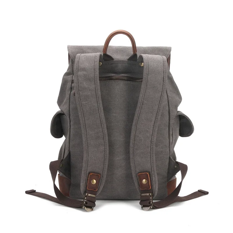 Canvas Rugzakken Voor Mannen 2023 Nieuwe Vintage Laptop Schooltas Grote Capaciteit Studenten Casual Voor Wandelen Reizen Camping Rugzak