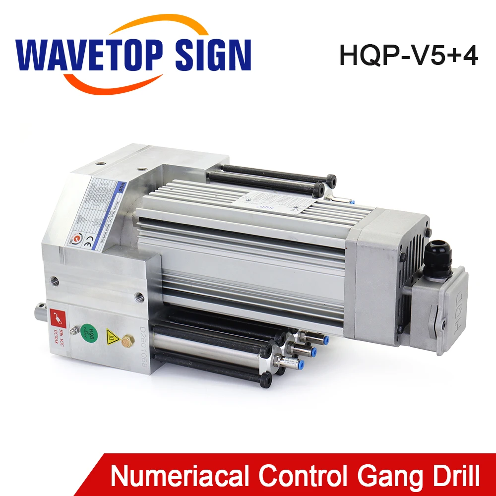 

WaveTopSign Numeriacal Control Gang Drill HQP-V5+4 Revolving Speed 3200rpm 220V 380V Stroke 65mm for CNC Router