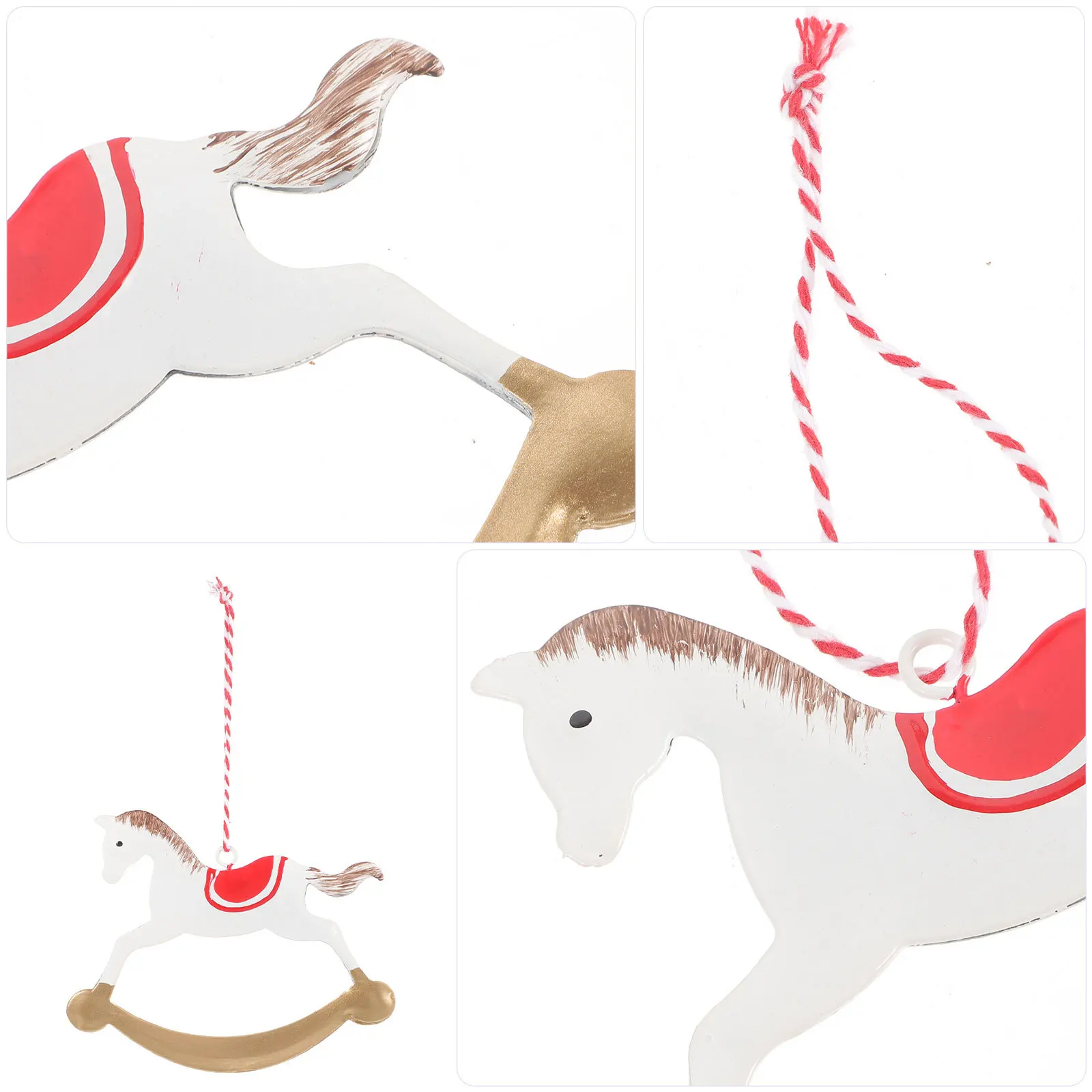 

Holiday Metal Horse Pendant Christmas Tree Hanging Ornament Rustic Xmas Decor Home Party Decoration Metal Horse Pendant
