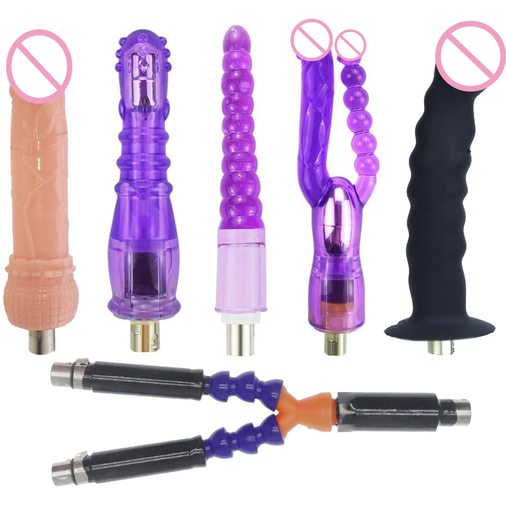 Sex Machine 3XLR Attachments Sex Toys for Women Masturbation Double Head Flexible Extension Tube Anal Plug Dildos for Couple