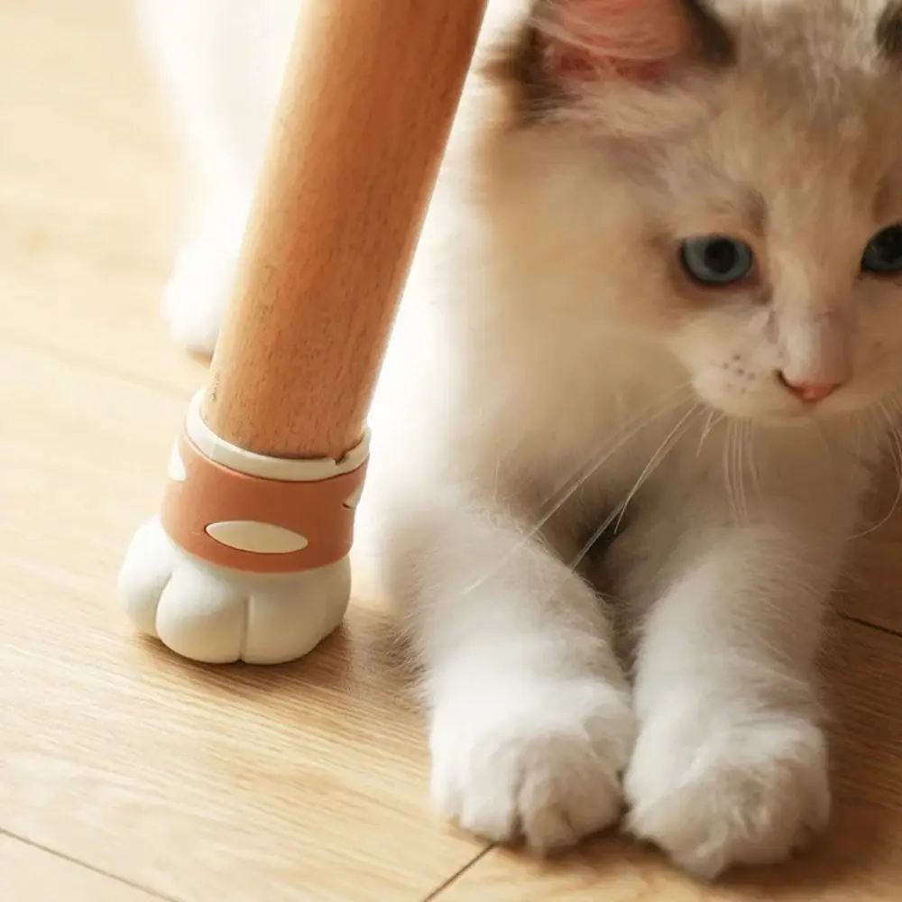 

4/8pcs Cute Silicone Cat Claw Chair Leg Caps Non-slip Durable Furniture Table Foot Covers Wear-resistant Home Decoration