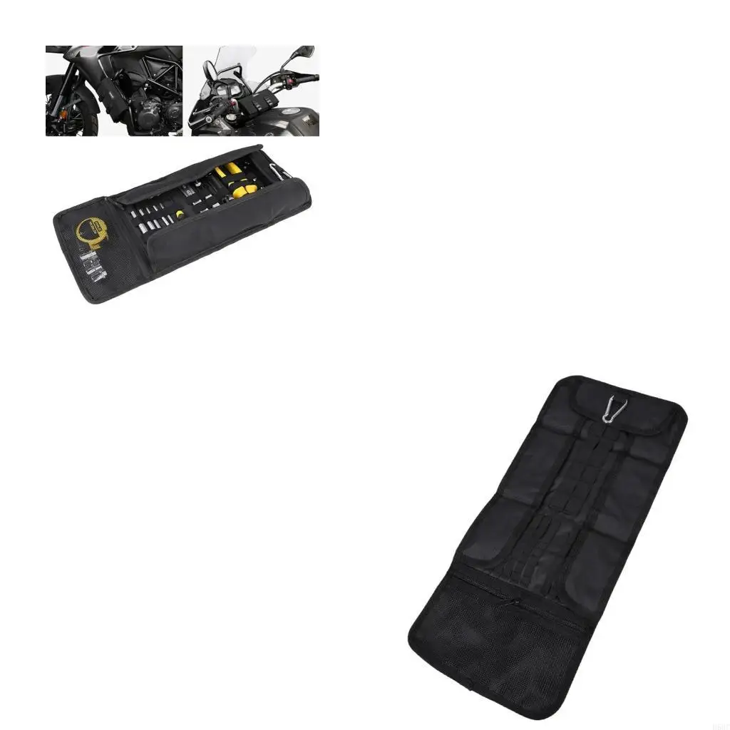 حقيبة تخزين أدوات فعالة قابلة للطي H58C مع صندوق أدوات بتصميم ذو سعة كبيرة لمعدات الدراجات النارية
