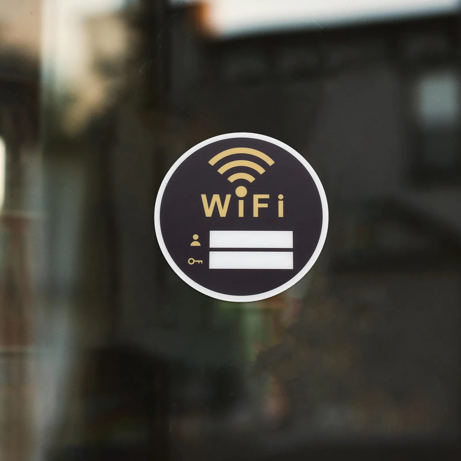 WiFi Acrylic Reminder Sign 20x20cm Functional Decorative Wall Mount for Restroom Hotel Villa Apartment Public Space and Tourist