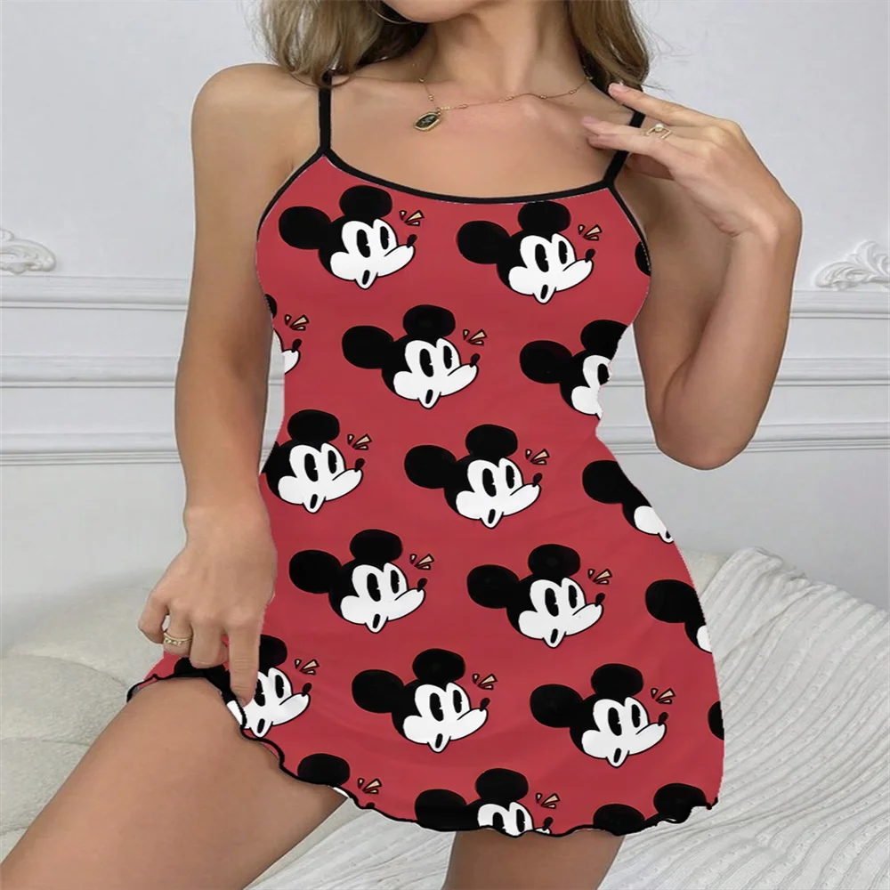 Sleepwear Women's Nightgown Woman Night Lingeries for Woman Night Sexs Top Seller Minnie Sleep Shirts New Dresses D/party Mickey