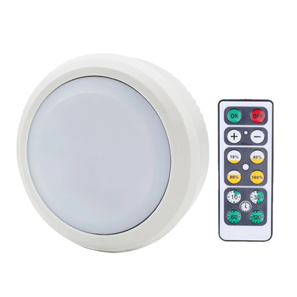 

Powered Small Night Light LED Puck Lights Wireless Touch Remote Night Lamp for Bedroom Living Room Closet Lighting