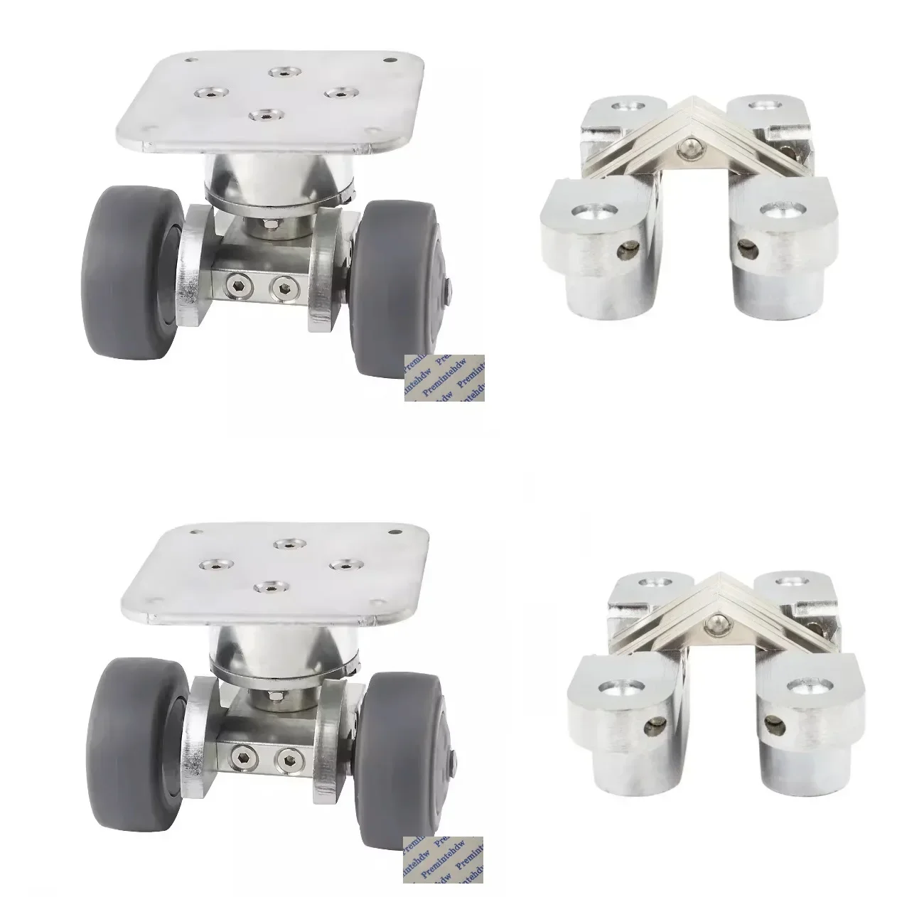 yes2Pcs Heavy Duty 500Kg Swivel Casters And 2 Conceal Hinge For Invisible Chamber Door