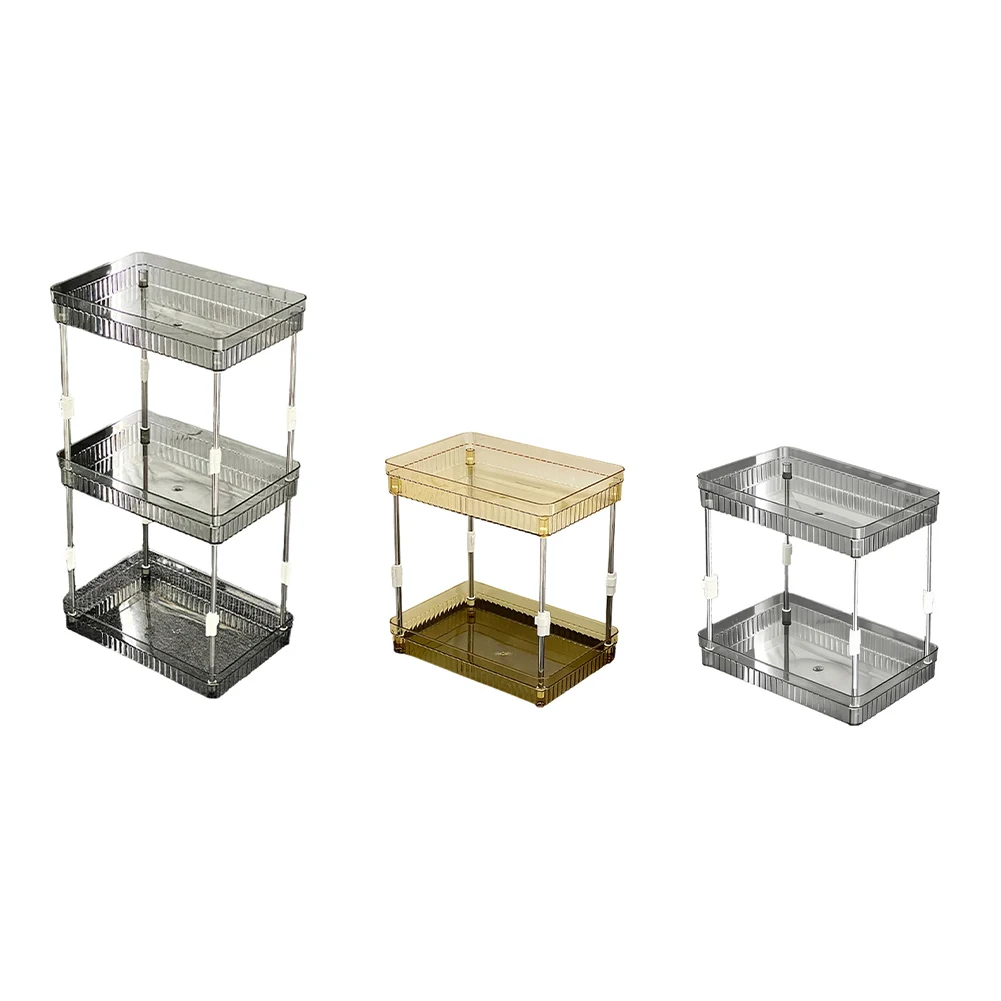 Bathroom Organizer Countertop with Multi Tier Makeup Storage and Skincare Cosmetic Tray Shelf for Efficient Use