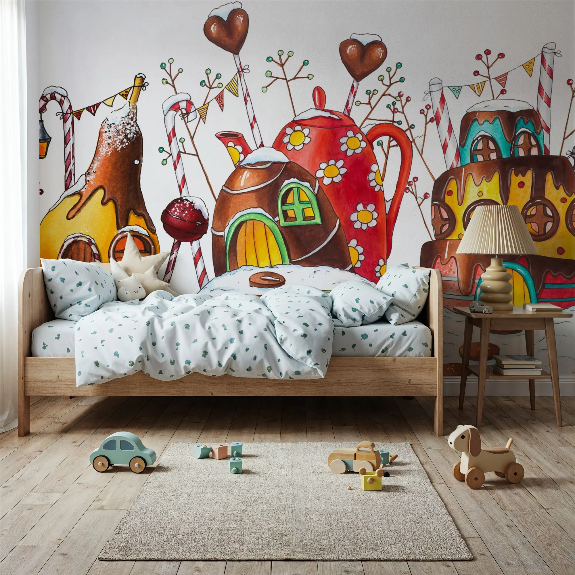 Christmas in Candyland Made to Measure Mural Wallpaper for Bedroom