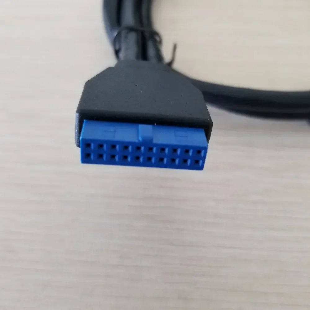 Placa-mãe 20 pinos para usb 3.0 duplo, extensão de painel, cabo de dados, defletor traseiro com parafuso 50cm