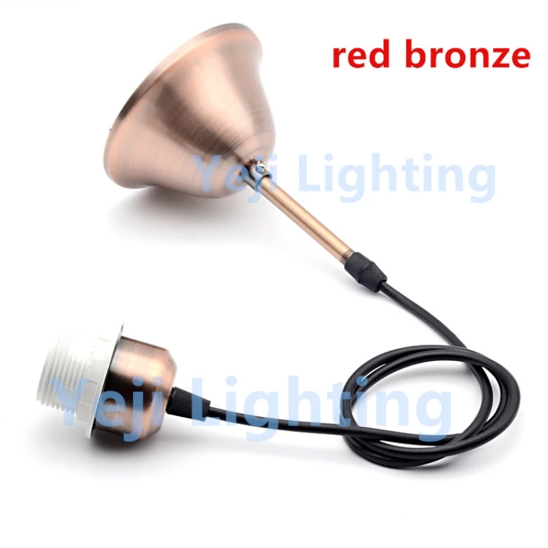 Iron Ceiling Rose with Lamp Base E27 Socket Cord Set Ceiling Plate with Cable Wire for LED RGB Chandelier Lighting Accseeories