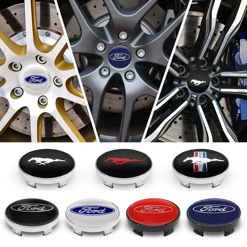 

4Pc 56mm 60mm Car Wheel Center Hub Cap For Ford Focus Mondeo Mustang Fiesta Kuga MK2 Everest Escape Rim Cover Stickers Accessory