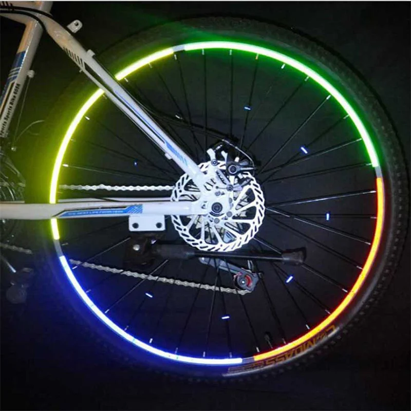 1cm*8m Bike Stickers Reflective Tape Fluorescent MTB Bike Bicycle Strips Cycling MTB Tapes for Bicycle Helmet Motorcycle Scooter