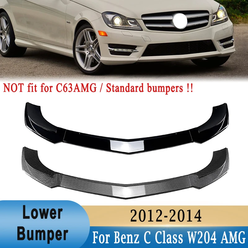 

Front Lower Bumper Spoiler for Mercedes-Benz C-Class AMG W204 C180 C250 C300 C350 Facelift 2011-2014 Bumper Protection Guard