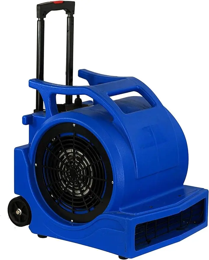 

3-Speed 1Hp 4000 Plus CFM Monster Air Mover Floor Carpet Dryers with Handle Wheelkit (Blue)