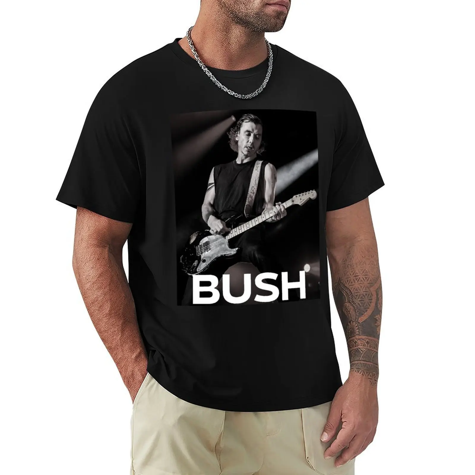 

BUSH ROCK BAND Concert 2022 - Bush Fan Edition - Nostalgic 90s T-Shirt Basic Solid Color Casual Tee Shirt