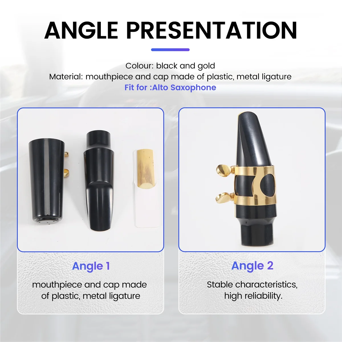 Wysokiej jakości nowa muzyka klasyczna ustnik Alto SAX czarny do saksofonu profesjonalny plastikowy tanie przydatne bogate