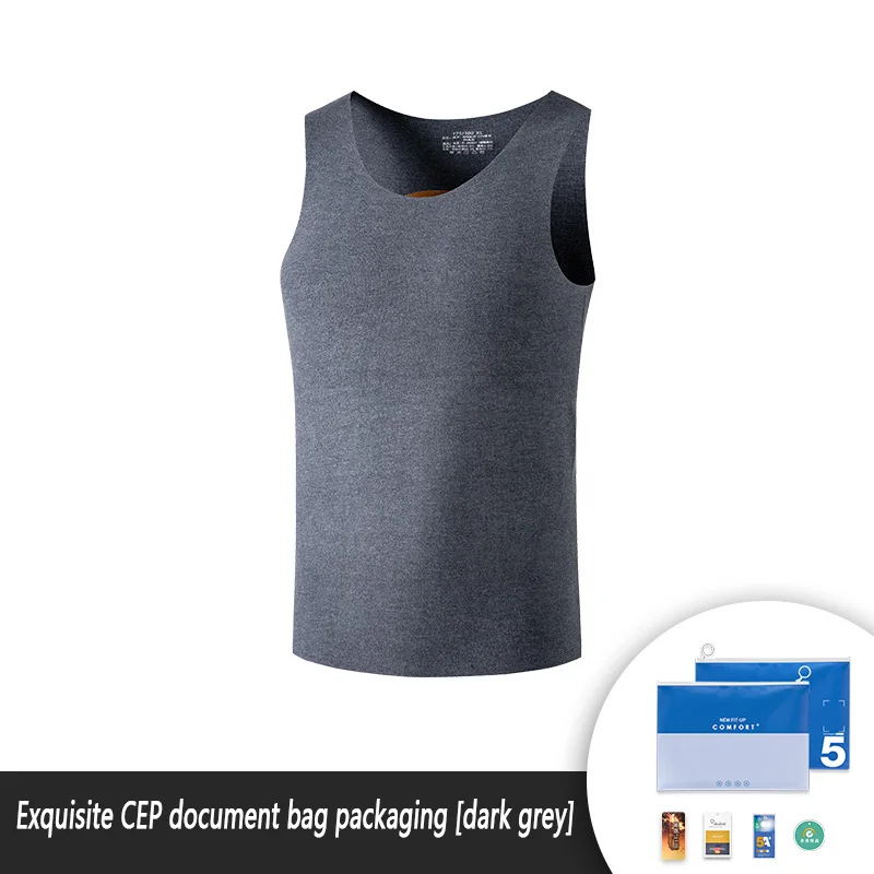 2022 inverno velo undershirt térmica masculina colete de aquecimento 340g grosso remendo sem emenda em torno do pescoço colete térmico aquecido camisa de fundo