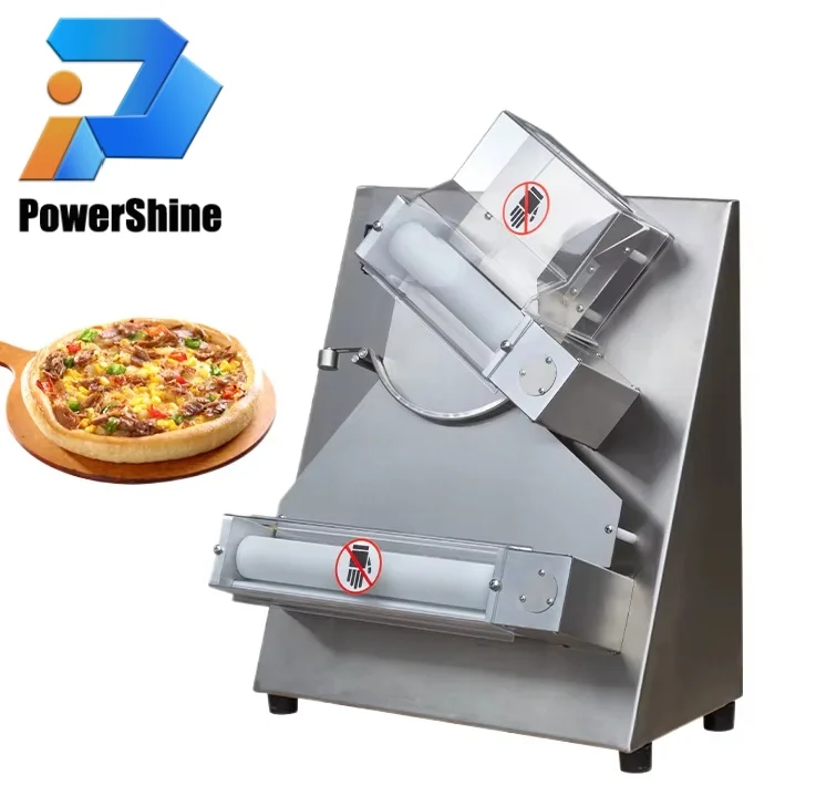 New Automatic Pizza Dough Forming Press Machine Commercial Industrial Wheat Bakery Crust Base Sheeter Roller