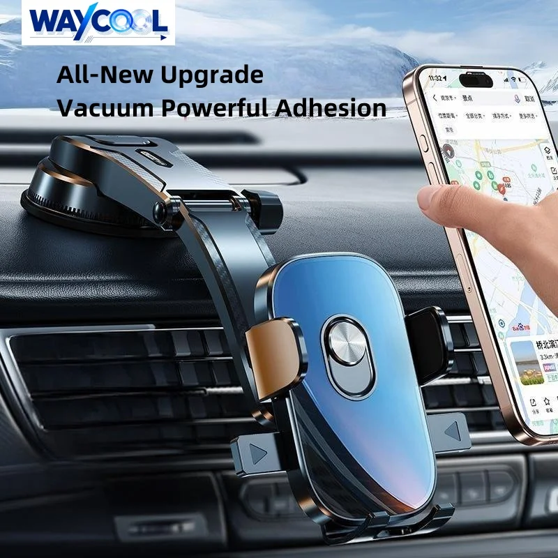 

2025 Upgrade Car Phone Holder | Vacuum Suction Foldable Waterfall Design, Strong Grip for iPhone/Samsung/Huawei