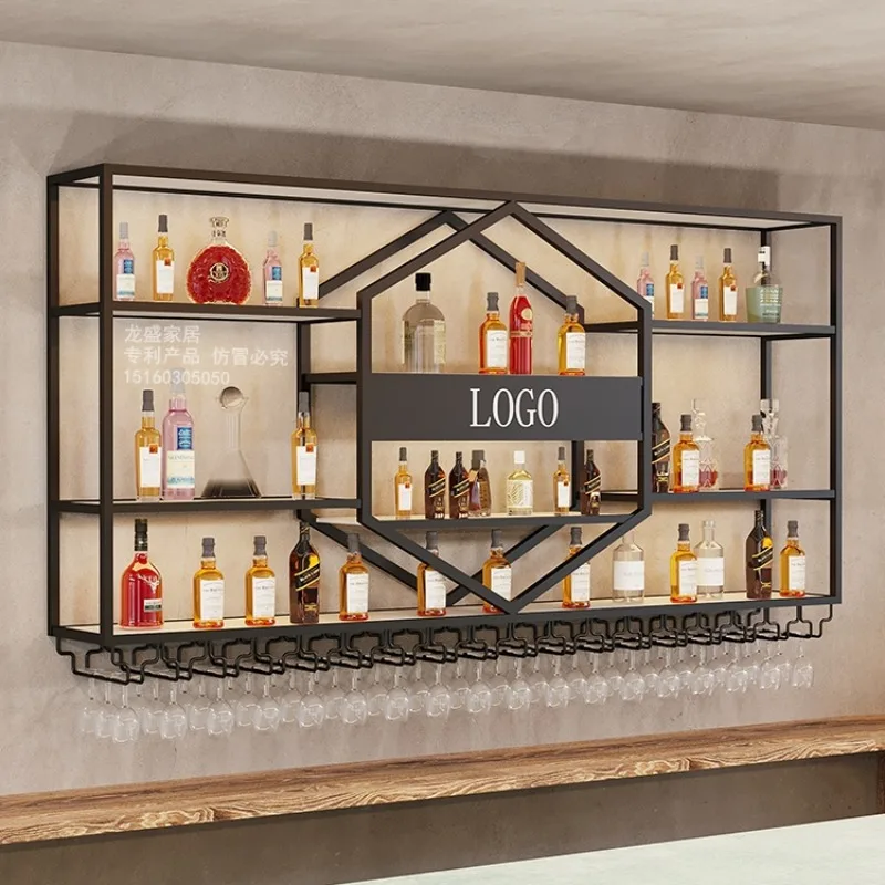 Furniture To Assemble Club Floating Bar Shelf Salon Luxe Beverage Cabinet Wine Glass Wall Vinegar Luxury Industrial Modern Mini