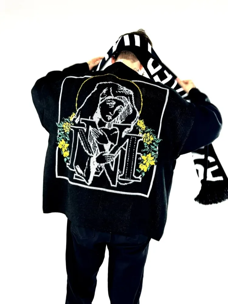 스웨터 Марселин MN 아이콘 그래픽 겨울 풀오버 니트 탑 힙합 패션 하라주쿠 점퍼 코트 Y2k streetwear 의류