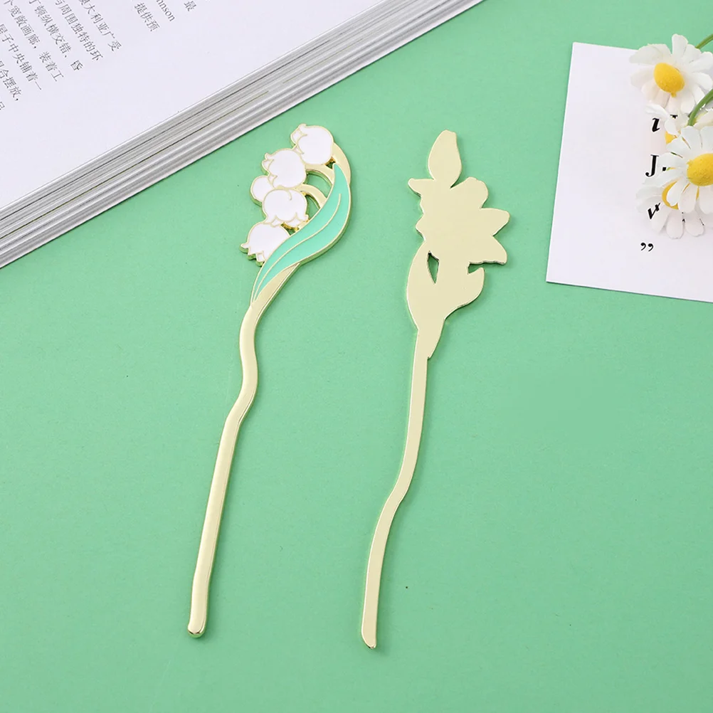 4 Uds. Marcapáginas estéticos, marcapáginas de flores de Metal, bonitos marcapáginas para mujeres, bonitos marcadores para amantes de los libros, accesorios para libros de lectura G