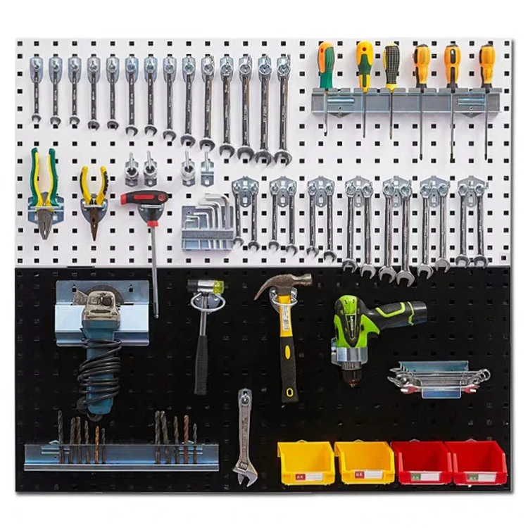 Hot selling europe style square hole tool display metal pegboard