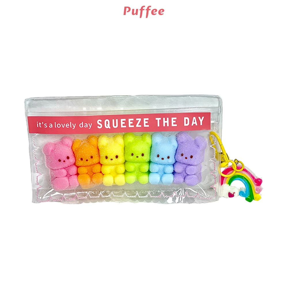 Oso de dopamina, Taba blando de silicona de calidad alimentaria, juguete para apretar hecho a mano suave y cremoso para aliviar el estrés en la oficina, regalo de Navidad y Pascua