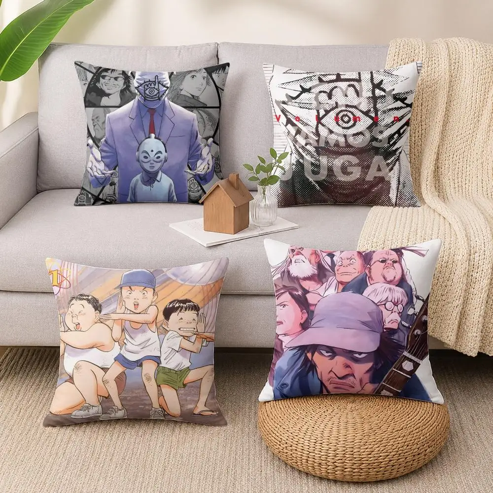 Japanese Anime 20th C-Century Boys Cushion Cover Wrinkle-Resistant Short Plush Cushion Covers Breathable Machine-Washable