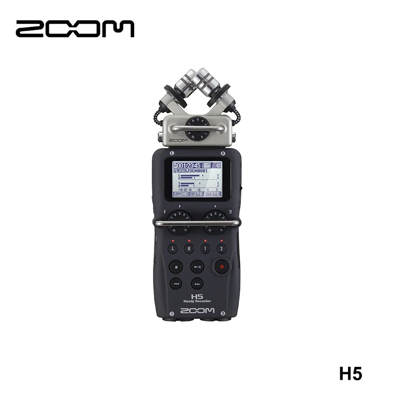 

Zoom H5 4-Track Portable Recorder for Audio for Video Music and Podcasting Stereo Microphones 2 XLR/TRS Inputs