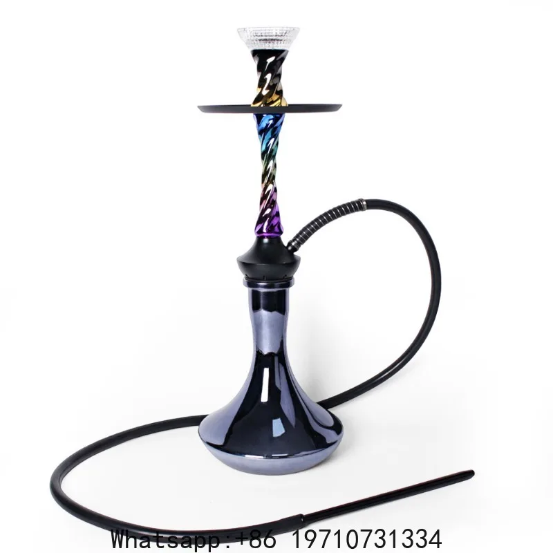 New multicolored electroplating twist shape Arab shisha big button pattern