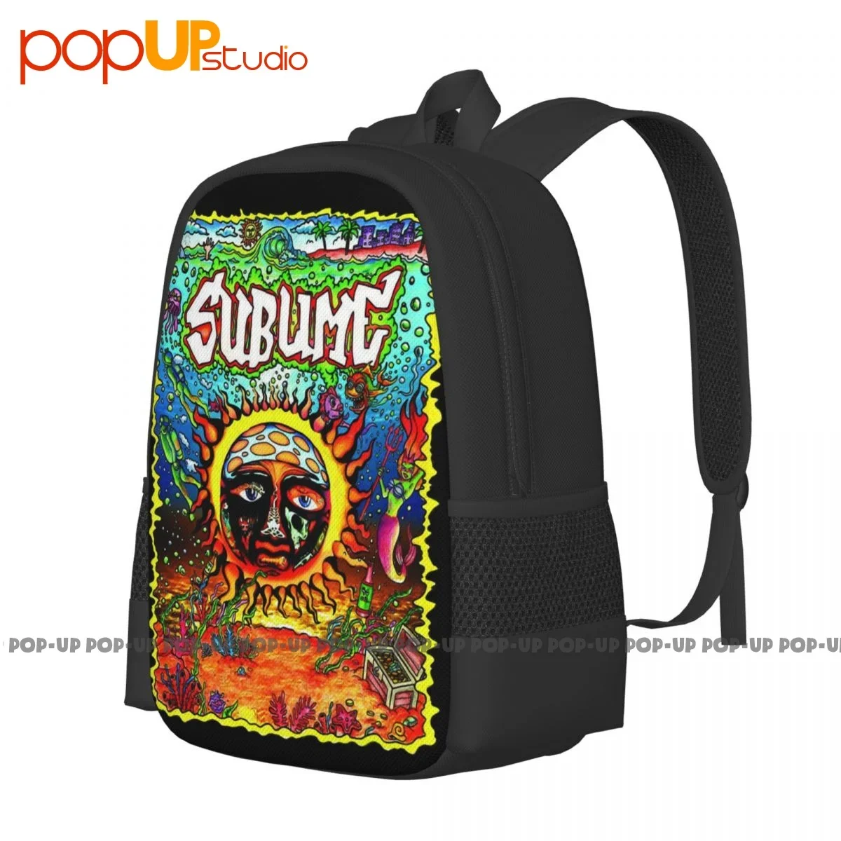 Sublime Band Under The Sea Sun Logo Backpack Large Capacity Gym Portable Gym Tote Bag Riding Backpack