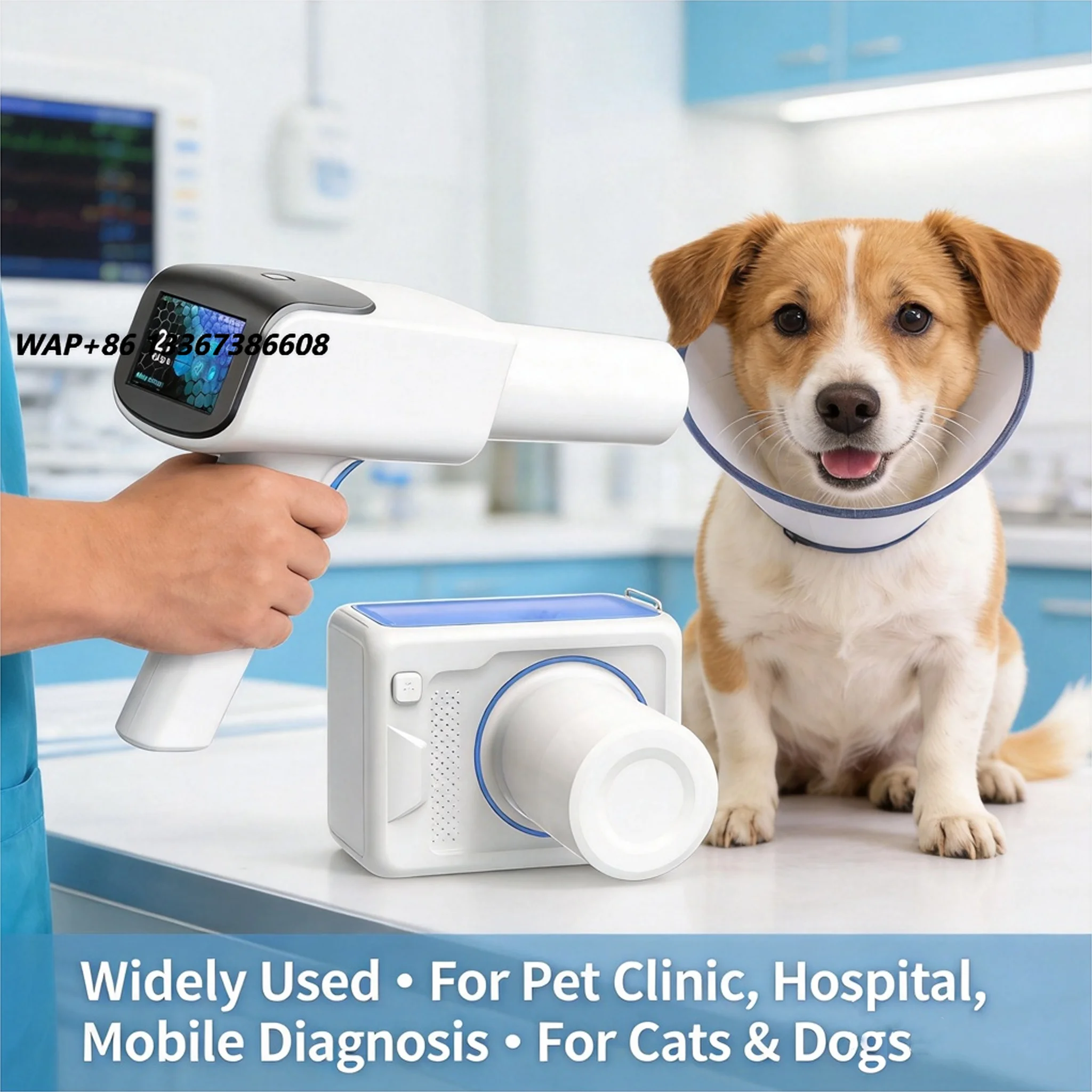 HaHandheld Veterinary X-ray Machine, Portable Pet X-ray System 70KV 2ma Low Leakage Radiation, Veterinary X-ray Machine