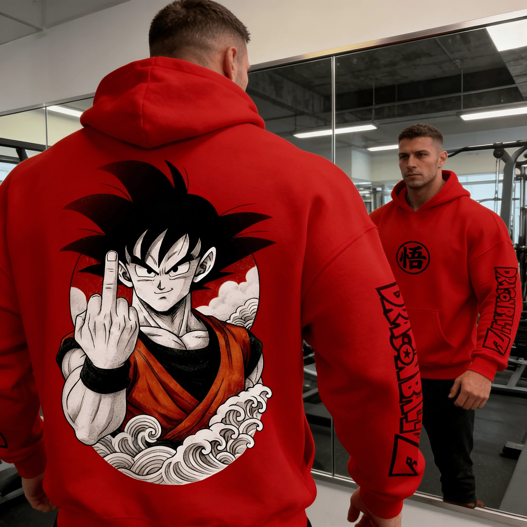 Dragon Ball Vegeta Goku Dragon Ball Print Hoodie Herren Übergroßer Lässiger Kapuzenpullover Anime Loose Fit Unisex Warme Oberbekleidung