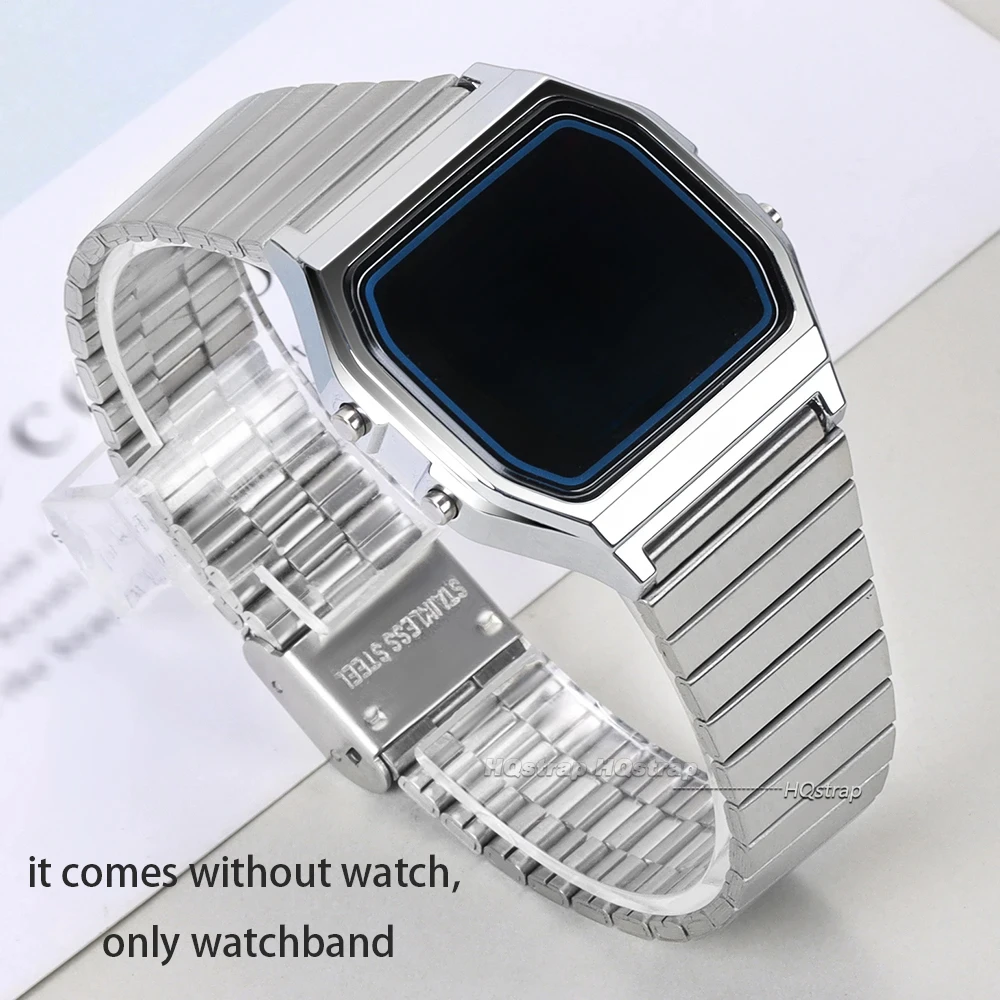 18mm 20mm Vintage Stainless Steel Watchband for Casio AE1200/1300 F84 F105/108/A158/168 F91W SGW400 Metal Wristband Bracelet