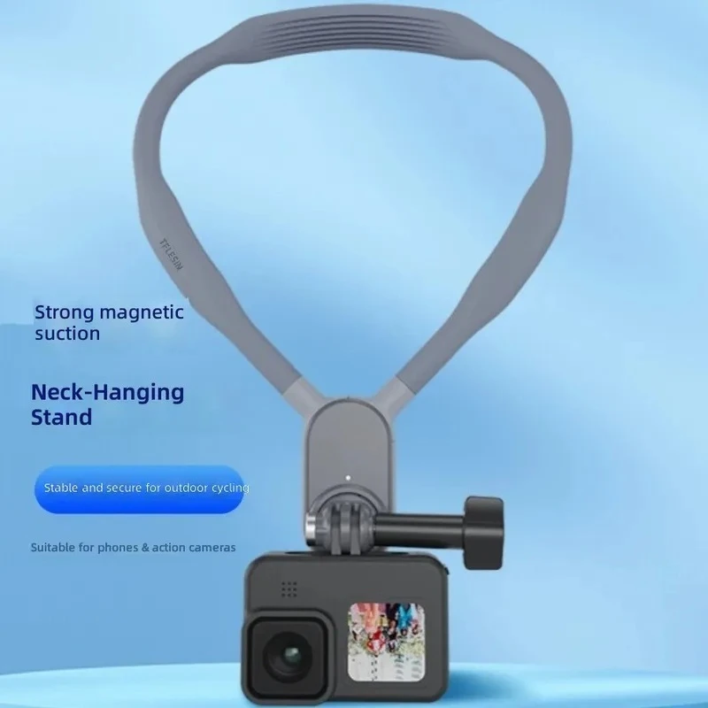for  Magnetic Neck Mount for Mobile Phone Action Camera Insta360 X2 X3 GoPro 11 Suitable for Riding