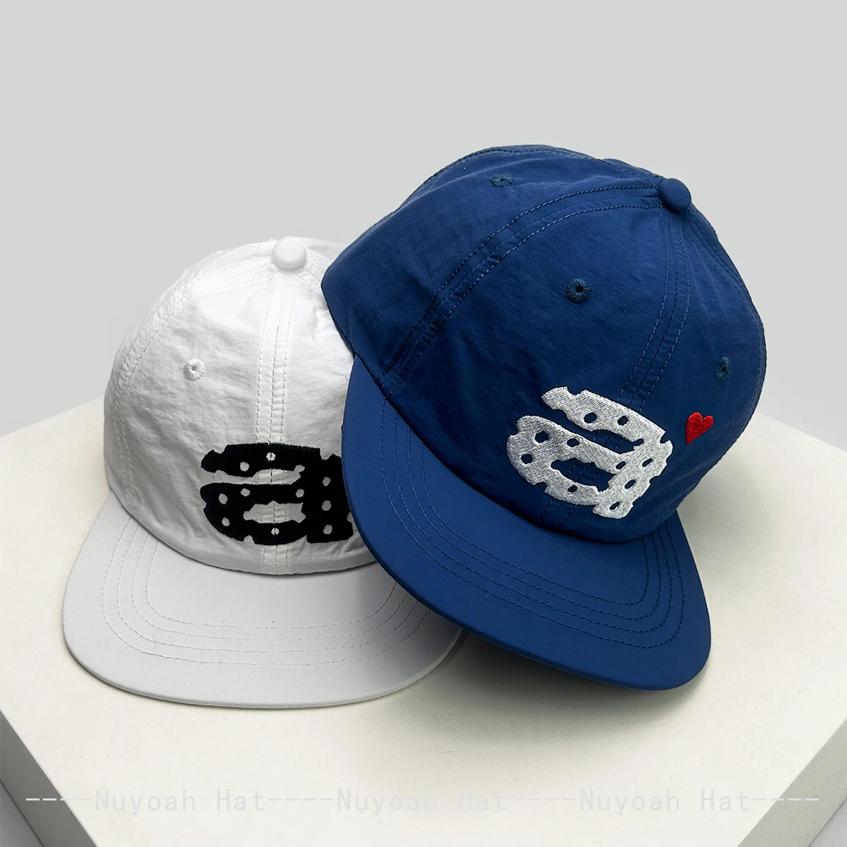 Korean Embroidered a Letter Love Baseball Hats Sunshade Flat Eave New Men Women Personal Quick-dry Versatile Peaked Caps Casual