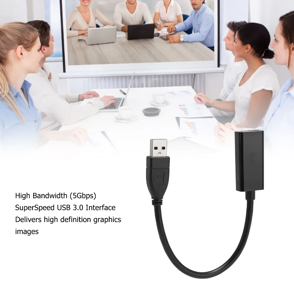 1080P 60HZ USB3.0 To HD Multimedia Adapter 5Gbps Speed Portable Video Adapter Converter 5Gbps Video Adapter Gaming Entertainment