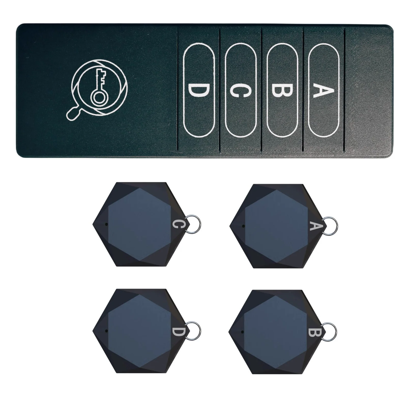 

Key Finder Wireless Item Locator 433MHz 1TX 4RX 30-50m Anti-Lost Alarm Loud Beep No App for Keys Wallet Pets